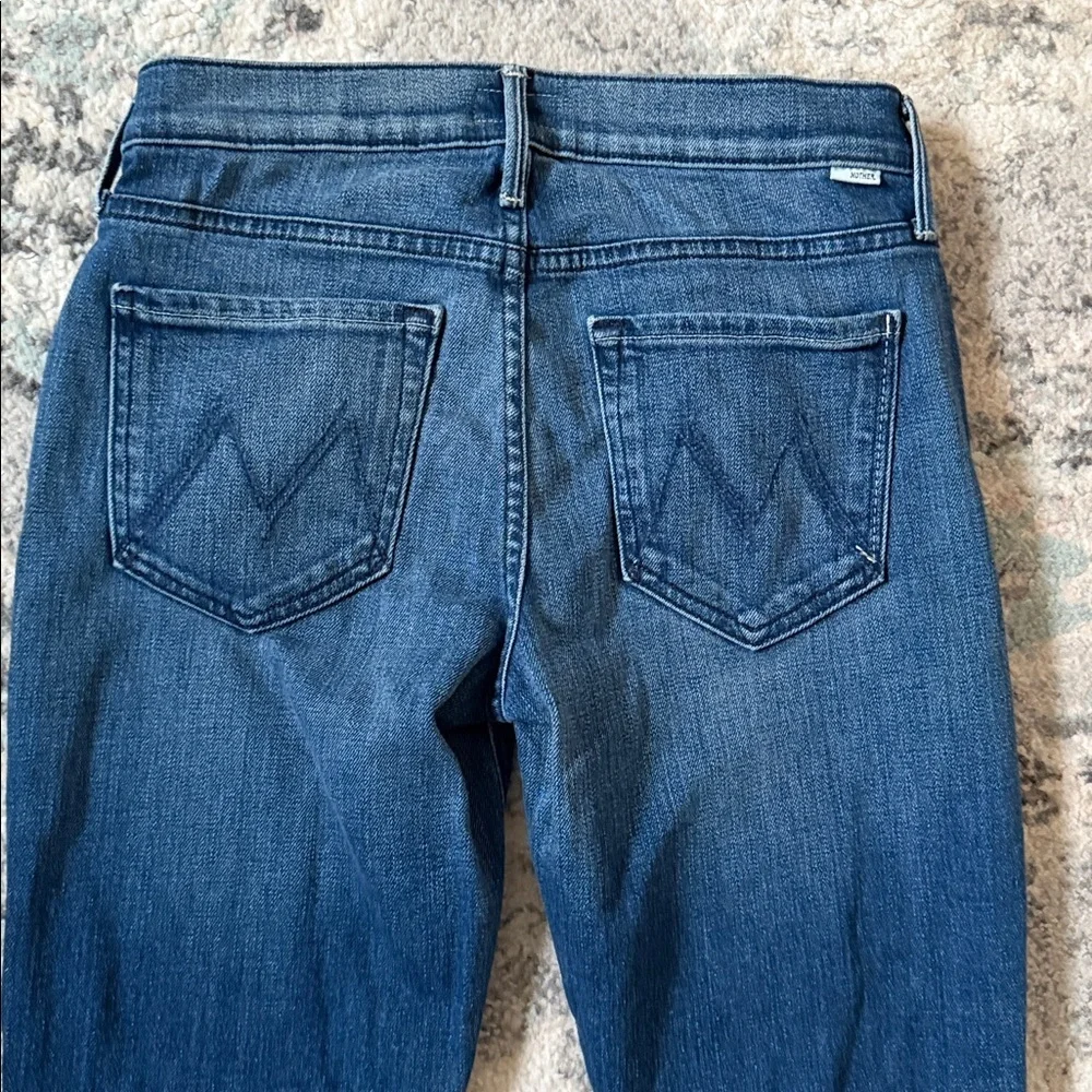 Mother The Down Low Weekender Heel Jeans in High Tide Size 27 - Picture 10 of 13